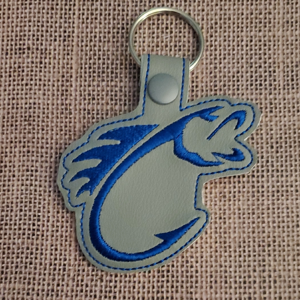 NEW Fish Hook Key Chain For Dad Handmade